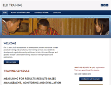 Tablet Screenshot of eldtraining.com